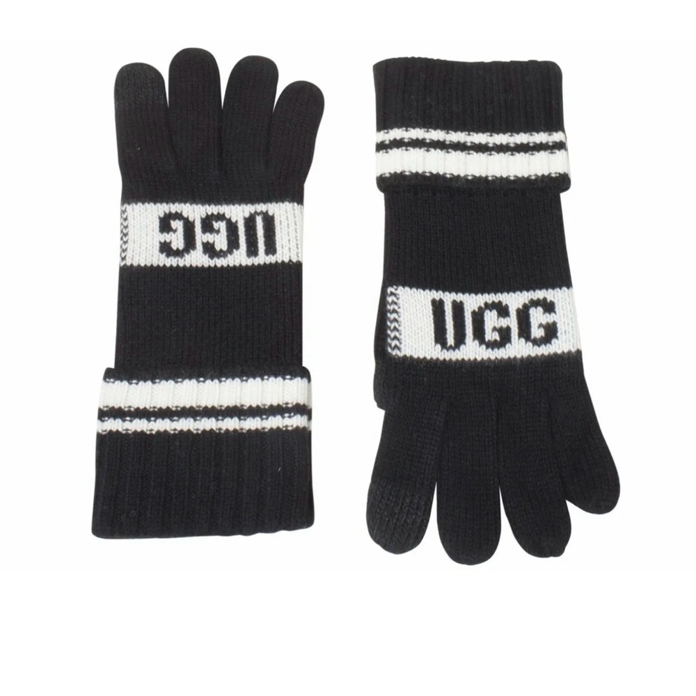Ugg knit Logo gloves w/ touch